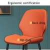 dining chair Kitchen Dining Room Furniture Chairs Modern Minimalist Restaurant Backrest Dining Chairs Water Proof PU Leather Side Chair With Meta
