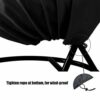 Xinyanmy Patio Hanging Chair Cover Waterproof 210D Oxford Fabric with PVC Lining Swing Chair Cover Veranda Patio Egg Chair Cover with Storage Bag