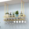 OUSIKA Wine Racks,Wine Glass Rack Cabinet Holder - Wall Bottle Glass Shelf Ceiling, Wine Cabinet Barniture, Wine Storage Display
