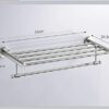 Towel Rack Stainless Steel Bathroom,Multifunction Towel Rail Drying Rack With Multi Towel Bar,Foldable Double Wall-Mounted Towel Shelf Holder(61C