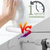 Ulinek Towel Rail Suction Cup, Bath Towel Bar 64cm / 36cm Sucker Hook No Drilling Wall Mounted Towel Rack Reusable with Powerful Force Towel Hold