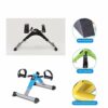 TWDYC Foot Pedal Exerciser Foldable Portable Hand Arm Leg Exercise Pedaling Machine Mini Stationary Bike Pedaler Rehab Gym Equipment 53.5 * 37 *