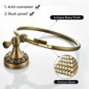 Antique Brass Towel Ring, Hand Towel Holder for Bathroom Wall Mount Retro Round Towel Rail Rack