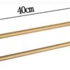 Bathroom Double Towel Rack Towel Bar Antique Copper Towel Hanging Bronze Balcony Bathroom Kitchen Towel Bracket Wall Hanging Tower Hanger/40Cm