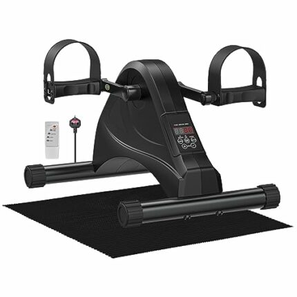 Mini Exercise Bike, Motorised Under Desk Bike for Leg and Arm Recovery, Indoor Desk Cycle Fitness
