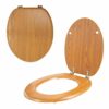 Anika 92499 Marble Effect Toilet Seat Anti Bacterial Coating Chrome Hinges, 43cm x 37.5cm