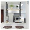 Ceiling Decoration Shelf Bar Hanger Wine Rack, Industrial Storage Rack, Wrought Iron Hanging Cabinet Wall Hanging Green Plant Display Rack Booksh