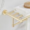 VERDDE Shower Bathroom Accessories Set, Towel, Paper Holder, Coat Hook, Toilet Brush, Polished Gold, Bath Hardware