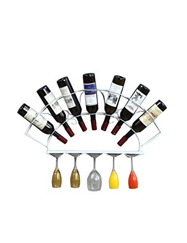 Stylish Simplicity Wine Rack Metal Wall-Mounted Stylish Simplicity Wine Rack and Glass Bracket European Wrought Iron Wall-Mounted Stylish Simplic