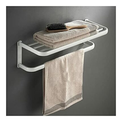 HIGOH Towel Racks, Bathroom Towel Rack Wall Mounted Towel Holder,Rose Bath Towel Bar,Bathroom Towel Rail,Brass European Towel Rack Towel Holder,A