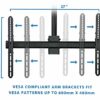 Mount-It! TV Ceiling Mount Bracket, Adjustable Height Full Motion 360 Deg Rotation Tilting Swiveling for Flat Panel LCD LED OLED Plasma TVs, Fits