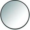Umbra Hub 24” Round Wall Mirror With Rubber Frame, Modern Room Decor for Entryways, Washrooms, Living Rooms and More, Black