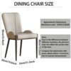 WANGFENG 2PCS Accent Chairs, Waterproof PU Leather kitchen Chair with Backrest and Padded Seat Reception Chairs for Home Living Room Furniture(4