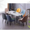 dining chair Kitchen Dining Room Furniture Chairs Modern Kitchen Dining Chair Set Of 4,Modern PU Leather High Back Padded Soft Seat Living Room L
