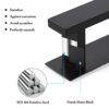 Towel Rail Wall Mounted with 2 Towel Hooks, Stainless Steel Black Towel Rail, Self Adhesive Towel Rail No Drilling, Matt Black Bathroom Accessori