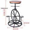 DINGZZ Chair Pub Bar Height Barstool Industrial Dining Bar Stools Chairs for Coffee Shop, Bar, Home Balcony-White