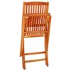 vidaXL 8x Folding Garden Chairs Outdoor Patio Terrance Backyard Furniture Wooden Foldable Dining Dinner Chair Seat Solid Eucalyptus Wood
