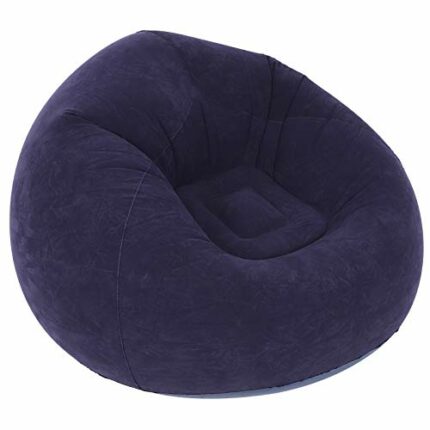 Naroote Inflatable Lounge Chair, Inflatable Chair Sofa, Ultra Soft Inflatable Single Spherical Sofa Chair PVC+Flocking 43.3x43.3x31.5in Blue for