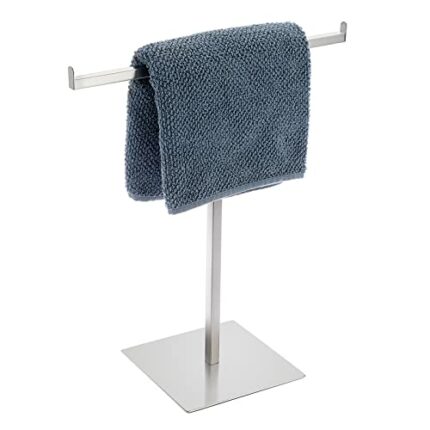 Sumnacon Hand Towel Holder, Free-Standing Stainless Steel Towel Rack for Hand Face Dish Towel Washcloth Drying,Adjustable Hand Towel Stand for Ba