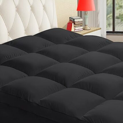 CYMULA Mattress Topper Queen Size, Mattress Pad Cover for Ultimate Comfort, Extra Thick 5D Snow Down Alternative Overfilled Plush Pillow Top with