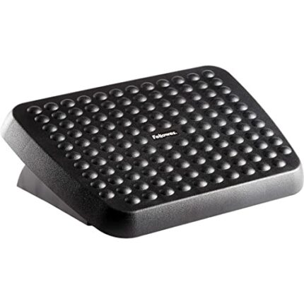 Fellowes Foot Rest Under Desk - Standard Foot Support Ergonomic Foot Rest with Textured Surface - Foot Rest Stool for Office & Home Use - Black