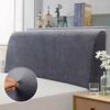 TAOCOCO Bed Headboard Covers, King Size Headboard Covers,Velvet All-inclusive Elastic Headboard Protection Cover for King/Double Bed,Grey Headboa