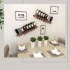 Wine racks Home/Bar Retro 6 or 8 Bottle Wall Mounted Wine Bottle Display Holder, Wooden Hanging Wine Shelf Organizer, for Bar Kitchen Cabinet Org