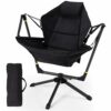 Antifir Hammock Camping Chair Swivel Rocking Camping Chair for Outside,Adjustable Back Swinging Chair Supports 160 Kg,Portable Swing Chairs for C