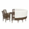 Amazon Basics Round Patio Table and Chair Set Cover, Large