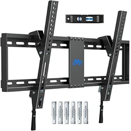 Mounting Dream Tilt TV Wall Mount Bracket for Most 37-82 Inch LED, LCD, OLED, Plasma TVs up to VESA 600x400mm and 60kg, Incl. Fischer Wall Plugs,