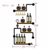 Wine rack Loft Vintage Industrial Wind Rack Wrought Iron Wood Hose Rack Wall-mounted Wine Rack Cup Holder Glassware Rack Wine Cooler 75 * 20 * 14