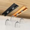Wine Cup Holder Hanging Wine Cabinet Red Wine Glass Shelf Home Creative Goblets Hanging Upside Down Wine Glass Holder 1Pcs (Color : Matte gold)