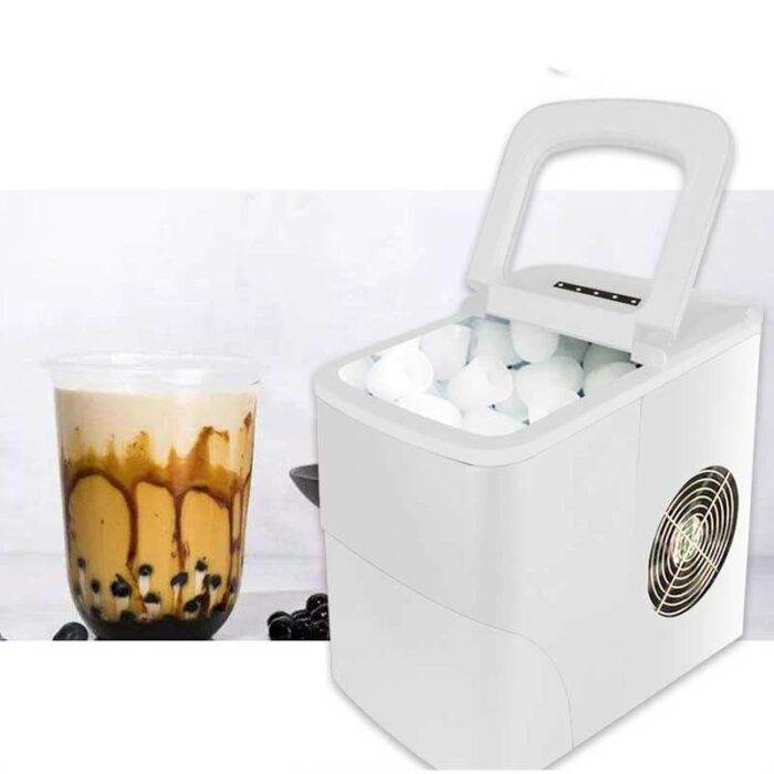 QFMYJ Household Portable Quick Ice Cube Maker Commercial Automatic Ice Maker Machine Electric Bullet Round Ice Making Machine