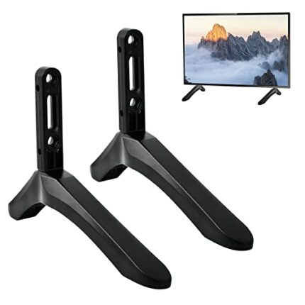 TV Pedestal Feet, Akamino Universal TV Screen Stand Mount Legs, TV Base Legs for Most 32-65”LCD LED Plasma Flat Screen with Mounting Hole Distanc