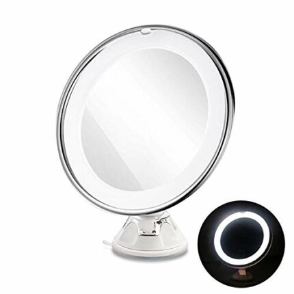 QUANJJ Makeup Fogless Makeup with Holder Suction Cup 360 Rotation Shower Shave Mirrors