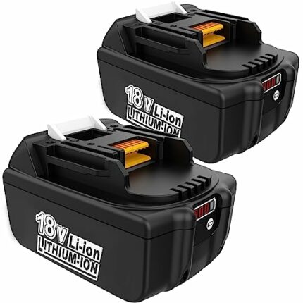 Homesuit 2 Pcs 18V BL1850B 5.5Ah Li-ion Replacement Batteries Compatible with Makita BL1850B BL1850 BL1860 BL1860B BL1830B BL1830 194205-3 194230