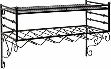 NEOCHY Wine Rack Modern Wall-Mounted Wine Bottle Display Stand High Glass Hanging Floating Living Room Bar Simple Decoration