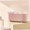 Bathroom ShelvesCotton Pad Holder with Transparent Cover Cosmetic Cotton Bud Organizer Box Desktop Anti-Dust Cotton