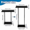 Towel Rail Wall Mounted Extendable 38-75 cm, Double Carbon Steel Towel Rail Self Adhesive No Drilling, Towel Holder Shelf for Bathroom Kitchen To