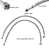 DXLing 2 Pieces Flexible Hose Pipes Tap Tails for Monobloc Basin or Kitchen Toilet Taps M10 x1/2 Fitting 600mm Long Braided Hose Stainless Steel