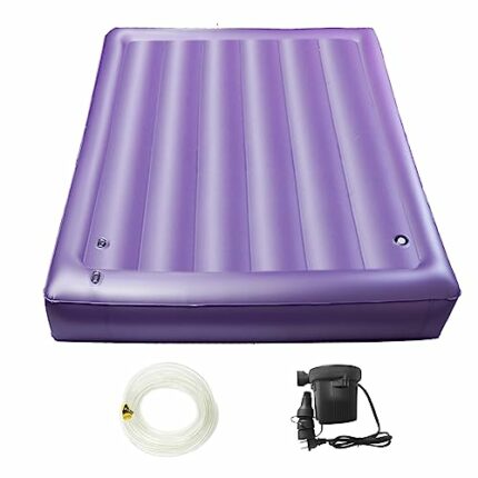 50% Medium Wave Water Bed Mattress, Ergonomic Design PVC Water Bed, Double Exhaust Hole Waterbed Liners, Durable and Foldable Softside Water Bed