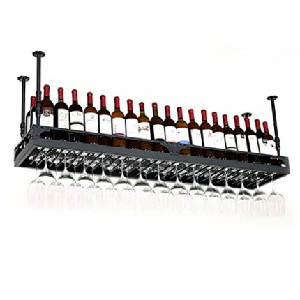 Stylish Simplicity Wine Rack Simple Style Retro Wrought Iron Metal Household Glass Wine Glass Multi-Function Wine Rack - Restaurant Kitchen Bar A