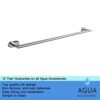 Agua Accessories Towel Rails Wall Mounted 66cm, Solid Brass Towel Rack Hanging Cloths for Bathroom, Chrome Kitchen Towel Holder Bar is Hand Towel