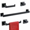 TURS 5-Pieces Bathroom Hardware Accessories Set Stainless Steel Brushed Gold Towel Bar Holder Sets, Wall Mounted,Q7LSJ-P5