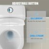 Toilet Flush Buttons Replacement Compatible with Ideal Cistern Tank, Ancable Replacement Dual Double Flush Oval Push Button for Ideal Cistern Tan