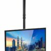 Mount-It! TV Ceiling Mount Bracket, Adjustable Height Full Motion 360 Deg Rotation Tilting Swiveling for Flat Panel LCD LED OLED Plasma TVs, Fits