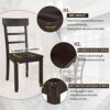 DINGZZ 5 Piece Kitchen Dining Table Set 1 Wooden Table + 4 Chairs Set For Restaurant Espresso
