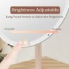 ANGNYA Makeup Mirror with Light, Rechargeable Vanity Mirror with 3 Color Adjustable Lights / 10x Magnifying Mirror