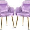 dining chair Kitchen Dining Room Furniture Chairs Home Velvet Dining Chair Set Of 2 Modern Accent Leisure Armchair Upholstered Living Room Chairs