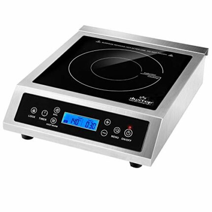 Nivalkid Professional Portable Induction Cooktop, Commercial Range Countertop Burner, 1800 Watts Induction Burner with Sensor Touch and LCD Scree